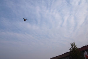 JD.com delivery drone in flight, November 9,2016 (Suqian China)