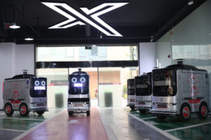 JD Autonomous Delivery Robot at Changsha Samrt Delivery Station