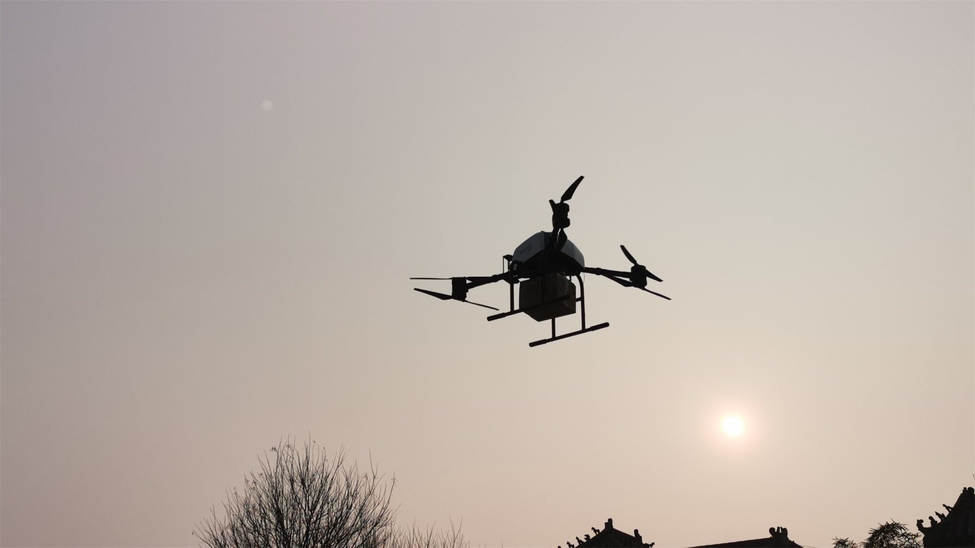 JD started drone delivery in Baiyangdian, Hebei Province.