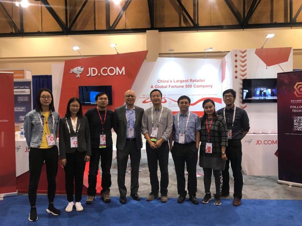 Max Shen (fourth from right), and some members of JD-Y team in Silicon Valley, CA