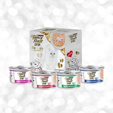 Nestlé Purina’s popular Fancy Feast canned cat food, sold on JD