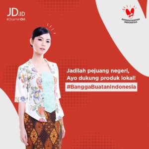 A JD.ID poster says “Let’s Support Local Products