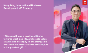 Meng Ding, International Business Development, JD Property, Gratitude