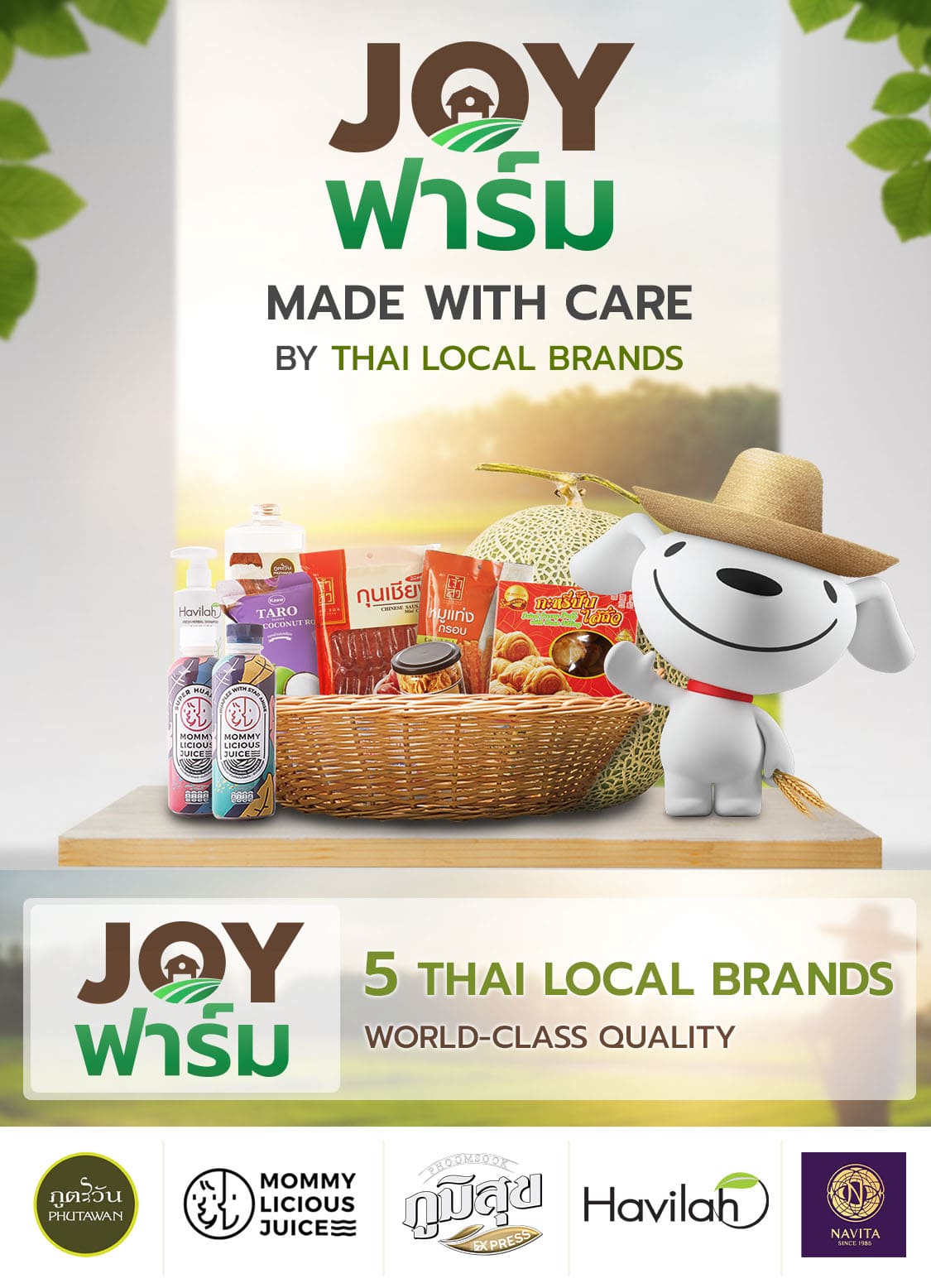 Joy Farm program with five Thai local brands