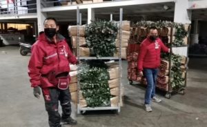JD Logistics delivers flowers directly from the production bases