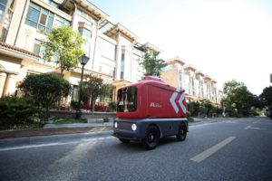 Level 4 autonomous delivery vehicle at scale in Changshu | Jd.com