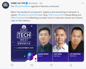 CNBC East Tech West | Jd.com