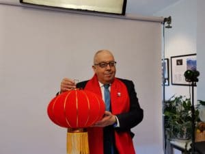 Ambassador of Peru Hand delivers Student's Spring festival Purchases